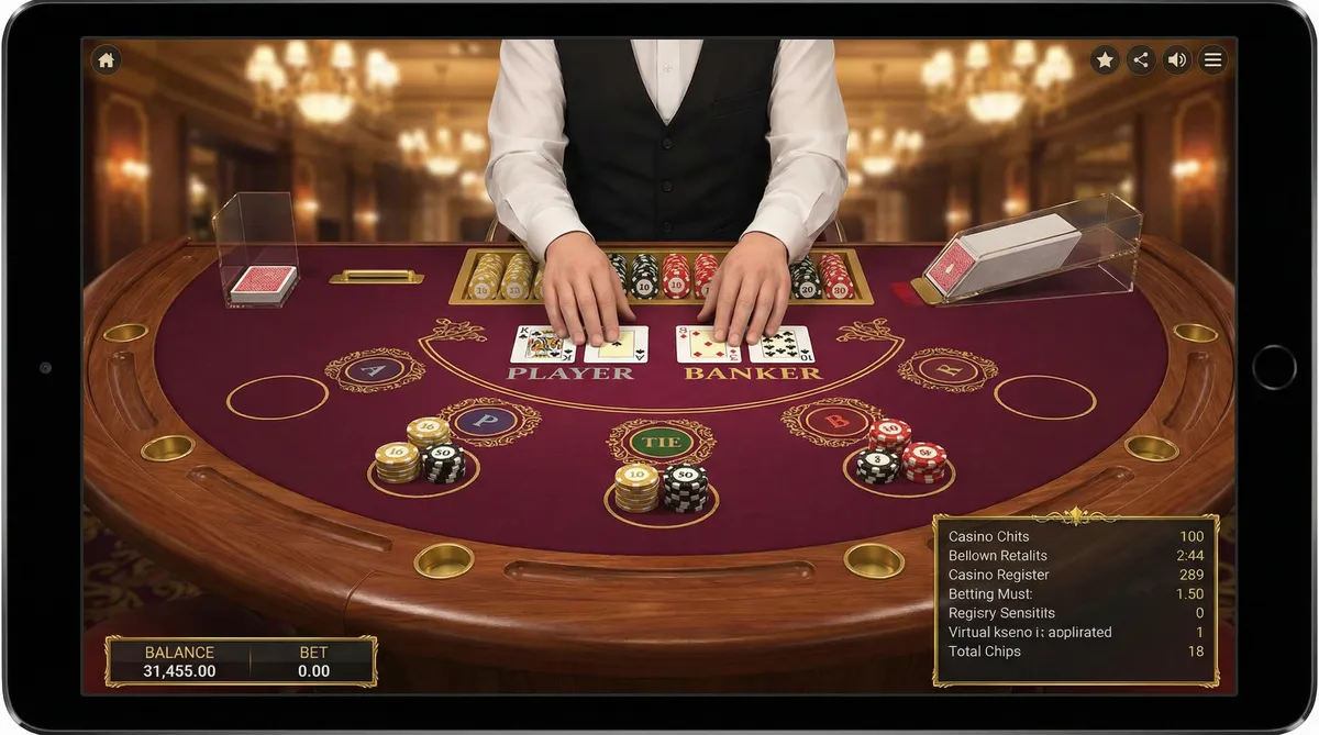 Bacará jogo de cartas elegante galerabet